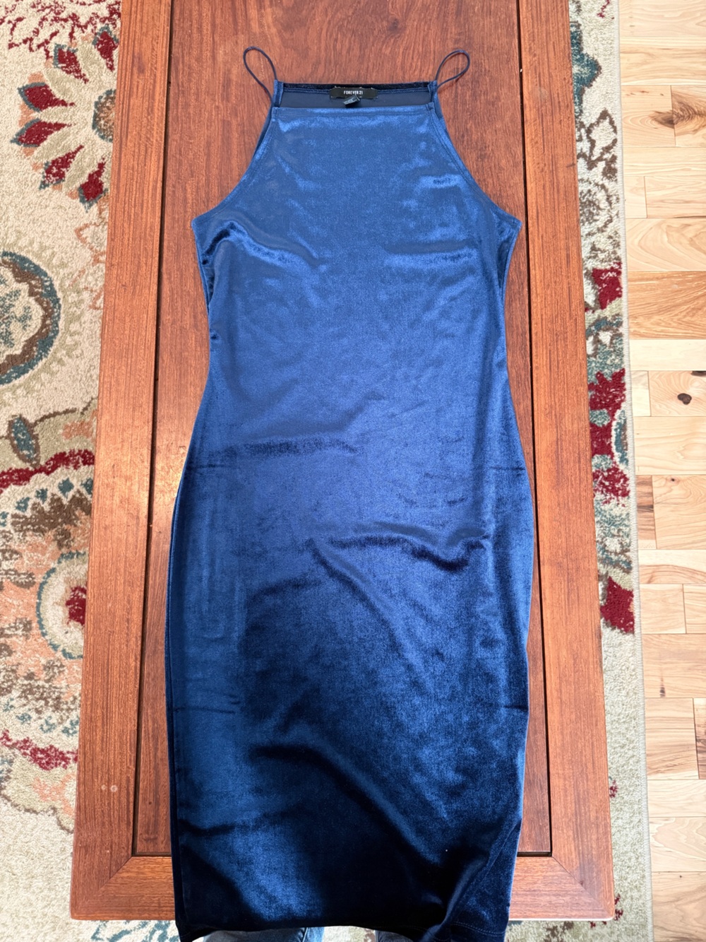Forever 21 Royal Blue Velvet Mini Dress